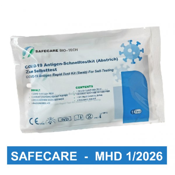 50x Stück - SAFECARE Corona Antigen-Tests Selbsttest - MHD 01/26  | CE 1434