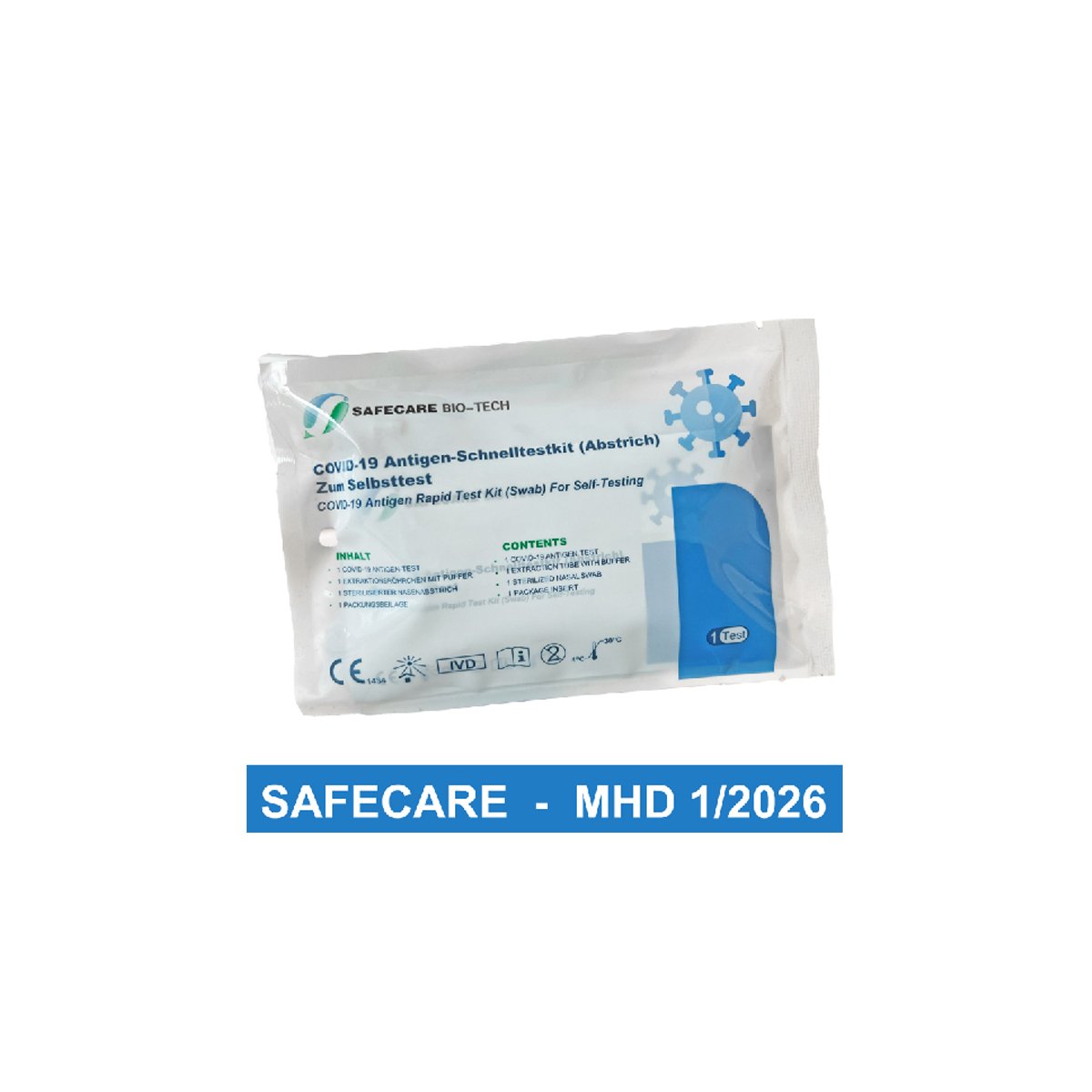 10x Stück - SAFECARE Corona Antigen-Tests Selbsttest...