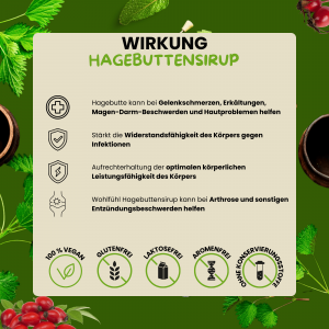 Wohlfühl Hagebuttensirup zur Stärkung von Körper und Geist für mehr Vitalität