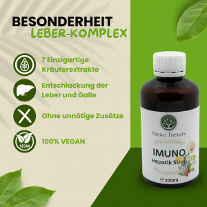 Pflanzliche Kraft für Leber und Galle, Leberkomplex, Leberkur – Vegan, 200ml
