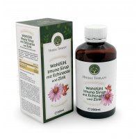 Immunstärkung mit Echinacea und Zink - Kräutersirup, Vegan, 200ml