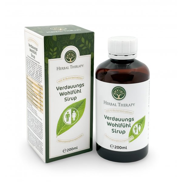 Wohlfühl Sirup mit Kräuterextrakten für Ihre Verdauung, bei Magenbeschwerden